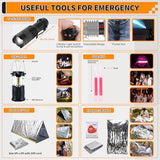 Survival Kit, Gifts for Men Women Teen Boys, 252 pcs Survival Gear and Equipment Mini First Aid Kit for Car Home, Emergency Kit with Molle System for Earthquake, Outdoor Adventure, Car Travel
