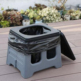 Portable Camping Toilet for Adults - Portable Folding Toilet with Lid,Travel Portable Potty for Adults,Porta Potty Car Toilet,Grey