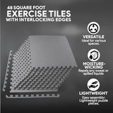 BalanceFrom Puzzle Exercise Mat with EVA Foam Interlocking Tiles for MMA, Exercise, Gymnastics and Home Gym Protective Flooring, Multiple Sizes and Colors