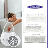 Crystal Quest Bath Ball & Replacement Filter Cartridge Bundle - Water Filter System-Reduce Contaminants for Softer &Smoother Skin-Effortless & Quick Installation| Bundle and Save (White)