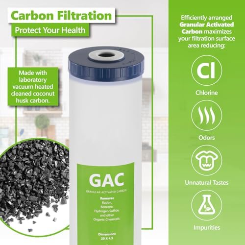 EXPRESS WATER FLTWH2045CGS1 Whole House Replacement Water Filter Set, 3 Count (Pack of 1), White