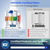iSpring F10KU NSF Certified 1-Year Replacement Filter Set for 7-Stage RO Water Filtration Systems, Includes Alkaline Mineral & UV Filters, 10 Pieces, No RO Membrane
