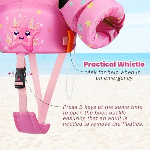 HeySplash Toddler Swim Vest, Toddler Floaties Fit 13-30 Lbs, Puddle Kids Jumper with Adjustable Strap, Pool Float Jacket Arm Floaties Baby Floatie Water Wing, Pool Sea Swimming Aid