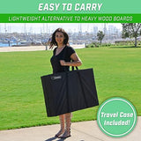 GoSports Portable Cornhole Sets, 8 Styles – Choose 4 x 2 ft or 3 x 2 ft - Boards Include 8 Bean Bags, Travel Case, and Game Rules