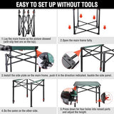 VILLEY Folding Camping Square Table with Carry Bag, Lightweight Aluminum Adjustable Square Table for Outdoor, Camping, Picnic, Backyards, BBQ (L)
