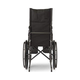 Medline Reclining Wheelchair, Desk-Length Arms and Elevating Leg Rests, 16" x 18" Seat (W x D)