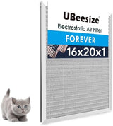 UBeesize 16x20x1 Reusable Electrostatic Air Filter HVAC AC Furnace Filter,MERV 8,Washable, Lasts a Lifetime,Permanent Air Filter,Breathe Fresher,Home And Office(Actual Size:15.5x19.75x0.82 Inch)