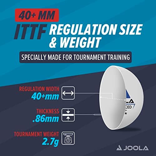JOOLA Training 3 Star Table Tennis Balls 12, 60, or 120 Pack - 40+mm Regulation Bulk Ping Pong Balls for Competition and Recreational Play - Fun as a Cat Toy - Indoor and Outdoor Compatible