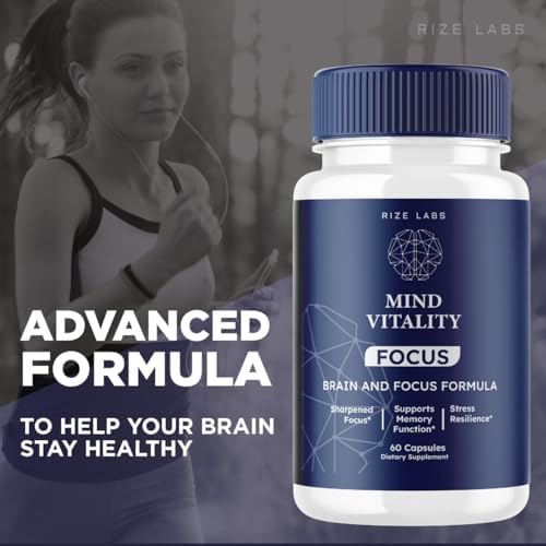 Mind Vitality Focus Brain Supplement, Official Mind Vitality to Boost Focus and Concentration & Avoid Mid-Afternoon Fatigue, Mind Vitality Advanced Formula (120 Capsules) (Pack of 2)