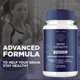 Mind Vitality Focus Brain Supplement, Official Mind Vitality to Boost Focus and Concentration & Avoid Mid-Afternoon Fatigue, Mind Vitality Advanced Formula (120 Capsules) (Pack of 2)