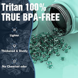 OLDLEY Water Bottle, 32oz Motivational Sports Water Bottle with Time Marker - Times to Drink - Tritan, BPA Free, Wide Mouth Leakproof, Moon Light (1 Bottle)