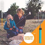 Rotating Marshmallow Roasting Sticks, Set of 5 Extra Long Telescoping Marshmallow Sticks for Fire Pit, Campfire & Bonfire, Camping Accessories