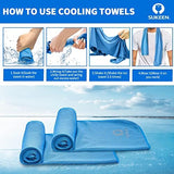 [4 Pack] Cooling Towel (40"x12"),Ice Towel,Soft Breathable Chilly Towel,Microfiber Towel for Yoga,Sport,Running,Gym,Workout,Camping,Fitness,Workout & More Activities (Dark Grey/Pink/Green/Light Blue)