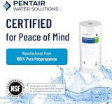 Pentair Pentek DGD-5005 Big Blue Water Filter, 10-Inch Whole House Sediment Filter Cartridge Replacement, Dual-Gradient Density Spun Polypropylene, 10" x 4.5", 5 Micron, Pack of 8