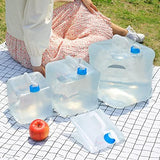 2 Pack Collapsible Water Container with Spigot, Foldable Cube Water Jugs Portable Water Storage for Outdoors Camping Hiking Disaster Preparedness & Survival Gear 1.4/2.6/4/5.3 Gallon