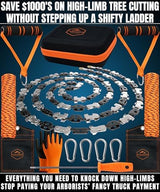 High Limb Rope Saw 53 In - Zero Effort 360 Rope Chain Saw - Sharp Manual Tree Limb Cutter - Hand Chainsaw with Ergonomic Handles and Carrying Case - Fast and Easy Pocket Chainsaw