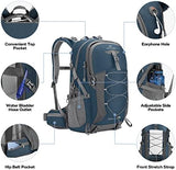 Maelstrom Hiking Backpack,Camping Backpack,40L Waterproof Hiking Daypack with Rain Cover,Lightweight Travel Backpack,Blue
