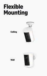 Ring Spotlight Cam, Battery (newest model), Home or business security, Wide-Angle Retinal 2K Video, 6x Enhanced Zoom, Motion-Activated Spotlights, White