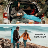 VILLEY Folding Camping Table, Lightweight Portable Beach Table with 2 Cup Holders & Carry Bag for Camping, Beach, Fishing, Travel, and Outdoor Activities (Small)