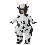 RHYTHMARTS Inflatable Costume Cow Costumes Fancy Dress Cosplay Blow Up Jumpsuit Christmas Halloween Costumes for Adult