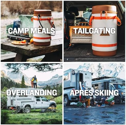 Ignik Refillable Gas Growler X 10-Pound Propane Tank with Carry Case and Adapter Hose, Natural Case/White Tank