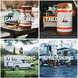 Ignik Refillable Gas Growler X 10-Pound Propane Tank with Carry Case and Adapter Hose, Natural Case/White Tank