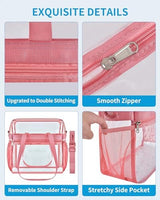 Paxiland Clear Bag for Stadium Events 12x6x12, Clear Tote Bag with Reinforced Strap, Transparent Bag for Sports Concert
