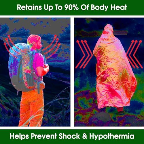 CXYARY Emergency Mylar Thermal Blanket 30 Pack, 84” x 52” Space Blankets, Emergency Thermal Blanket Space Rescue Survival Gear Camping for Outdoors, Hiking, Camping Survival
