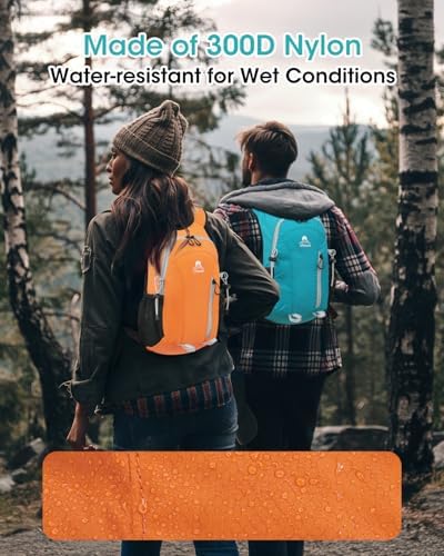 Small Hiking Backpack with Front Phone Holder, Packable Back pack with Chest and Waist Strap, Lightweight Daypack for Women Men