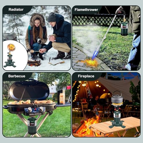 BLUEFIRE(2) 16.4 oz 1Lb Propane tank Replacement Fuel Camping Gas Cylinder Pack of 2 All Purpose Portable Canister mini Propane Gas Tank for Camping Stove Outdoor Backpack Burner Heater Cooking Torch