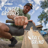 Gerber Gear Pack Hatchet - 3.5" Steel Blade Axe with Full Tang - Survival, Bushcraft and Camping Gear - with Mountable Nylon Sheath - Brown