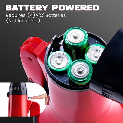 MyMealivos Portable Megaphone Bullhorn 20 Watt Power Megaphone Speaker Voice and Siren/Alarm Modes with Volume Control and Strap (Red)