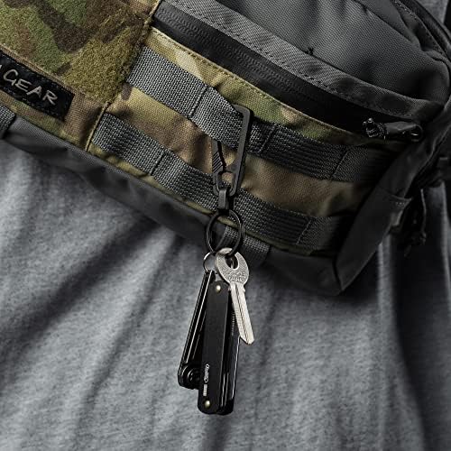 KeyUnity Titanium Carabiner Keychain Clip, Quick Release EDC Key Holder Organizer with Key Ring