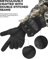 KEMIMOTO Tactical Gloves for Men, Touchscreen Motorcycle Gloves with Hard Shell & Palm Padding for Sports Motorcycle Cycling Tactical Airsoft Paintball Hunting Hiking Camping Climbing