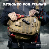 Ghosthorn Fishing Backpack with Rod Holder - Tackle Sling Bag - Fly Fishing Gifts for Men and Women