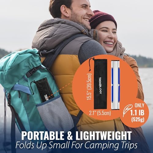 TREKOLOGY Portable Beach Table, Mini Folding Beach Table for Sand, Compact Foldable Design, Quick Setup, Weather-Resistant, Lightweight, Ideal for Beach, Hiking, Picnics, and Camping