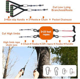 Rope Saw 56 inch High Limb Rope Saws Tree Saw High Limb Both Sides, Pocket chainsaw with 11OZ Throw Weight