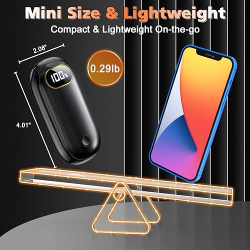 Hand Warmers Rechargeable - 14000mAh Electric Hand Warmers Rechargeable 2 Pack Heat Up to 131℉ with 18Hrs Warmth, Reusable Electronic Portable Pocket Heater for Women Man Golf Raynauds Camping