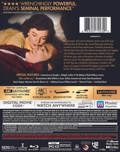 Rebel Without a Cause (4K Ultra HD + Blu-ray) [4K UHD]