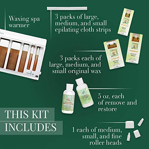 Clean + Easy Roll On Wax Kit (120V) - Complete Waxing Face and Body Hair Removal, Wax Roller Kit for Flawless Skin, Top Pick for Estheticians