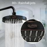 GURIN Shower Head High Pressure Rain, Luxury Bathroom Showerhead with Adjustable Angles, Anti-Clogging Silicone Nozzles - Oil Rubbed Bronze, 6 Inch Round
