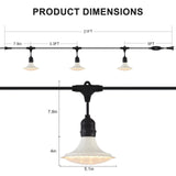 PuxiGrow Outdoor LED Grow Lights, Waterproof String Grow Light, Full Spectrum Plant Growing Lights with 22Ft Cord, 6 Lights for Outdoor, Greenhouse Planting, Rainproof and Windproof