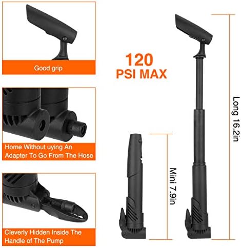 Bicycle Repair Bag With Tire Pump, Portable Tool Kit for Camping Travel - Patches, Inflator, Maintenance Essentials All in One Safety Kit