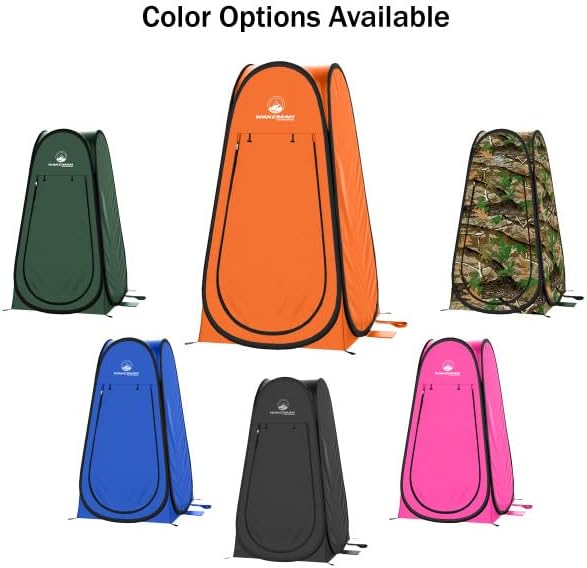 Pop Up Pod - Privacy Shower Tent, Dressing Room, or Portable Toilet Stall with Carry Bag for Camping, Beach, or Tailgate by Wakeman Outdoors
