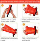 Fishboy Upgraded Collapsible Stool, 400lbs Max Weight, Lightweight But Sturdy, Portable Retractable Folding Telescoping Foldable Camping Stool for Adults Outdoor Fishing Hiking Gardening Travel BBQ