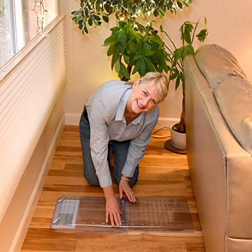 Under Furniture Magnetic Vent Extender, 1.0mm Thick Premium Material, Fits Floor Registers 10" and 12" Wide, Adjusts from 17" to 33" Long, 2 Pack