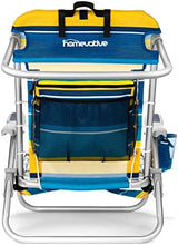 Homevative Backpack Fold-Up Beach Chair, 5 Positions, Towel bar, Cooler, Storage Pouch, Cup Holder and Phone Pocket