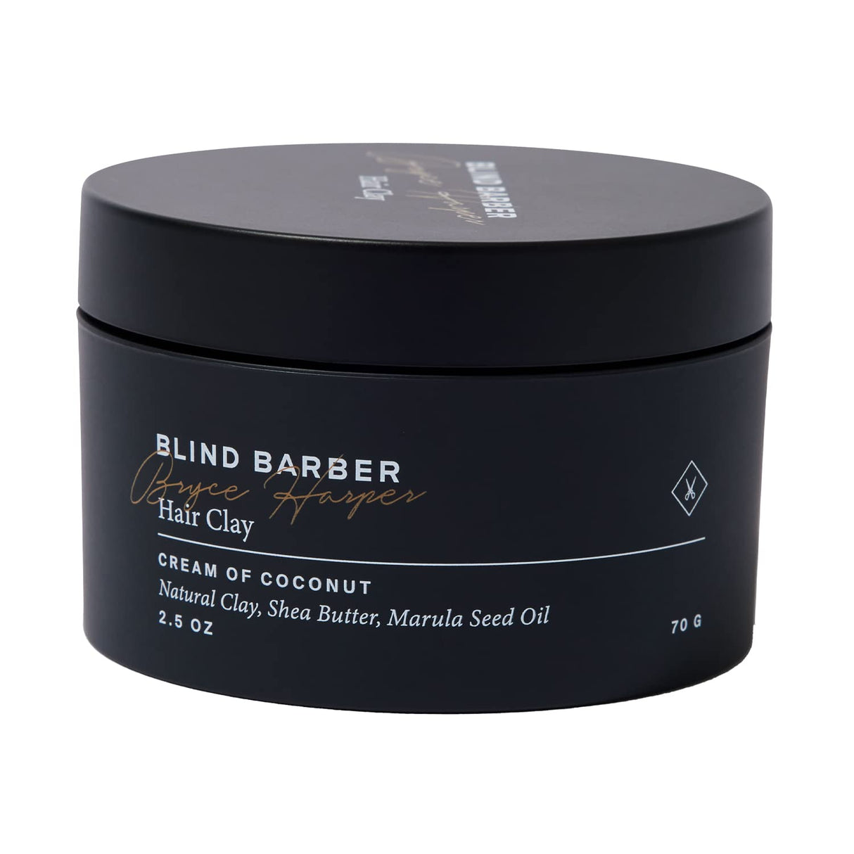 Blind Barber Bryce Harper Hair Clay for Men - Matte Clay Hair Product Men Can Use to Build Volume - Water-Based with Strong to Medium Hold - Easy to Use (2.5 Oz)