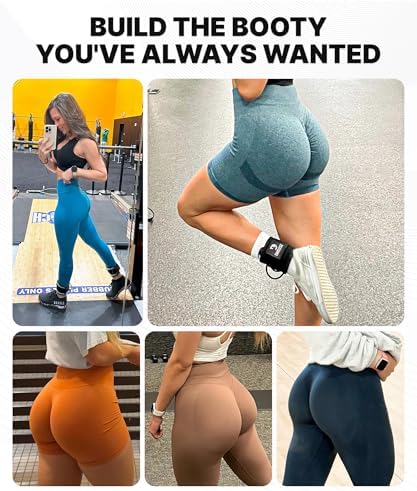 DMoose Fitness Ankle Straps for Cable Machines - One Size Fit with Premium Padding, Glute Kickback Ankle Strap for Women & Men, Cable Attachments for Gym, Booty Workouts, Leg Extension & Hip Abductors