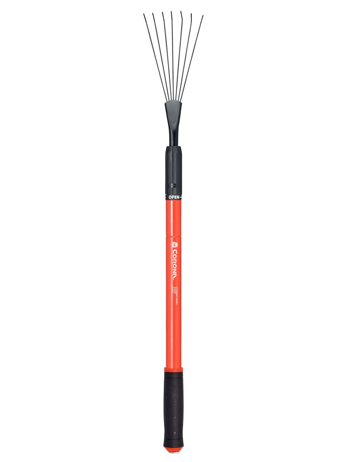 Corona GT 3050 Extendable Handle Rake, Extends reach to 34 inches, Red, 18"-36"